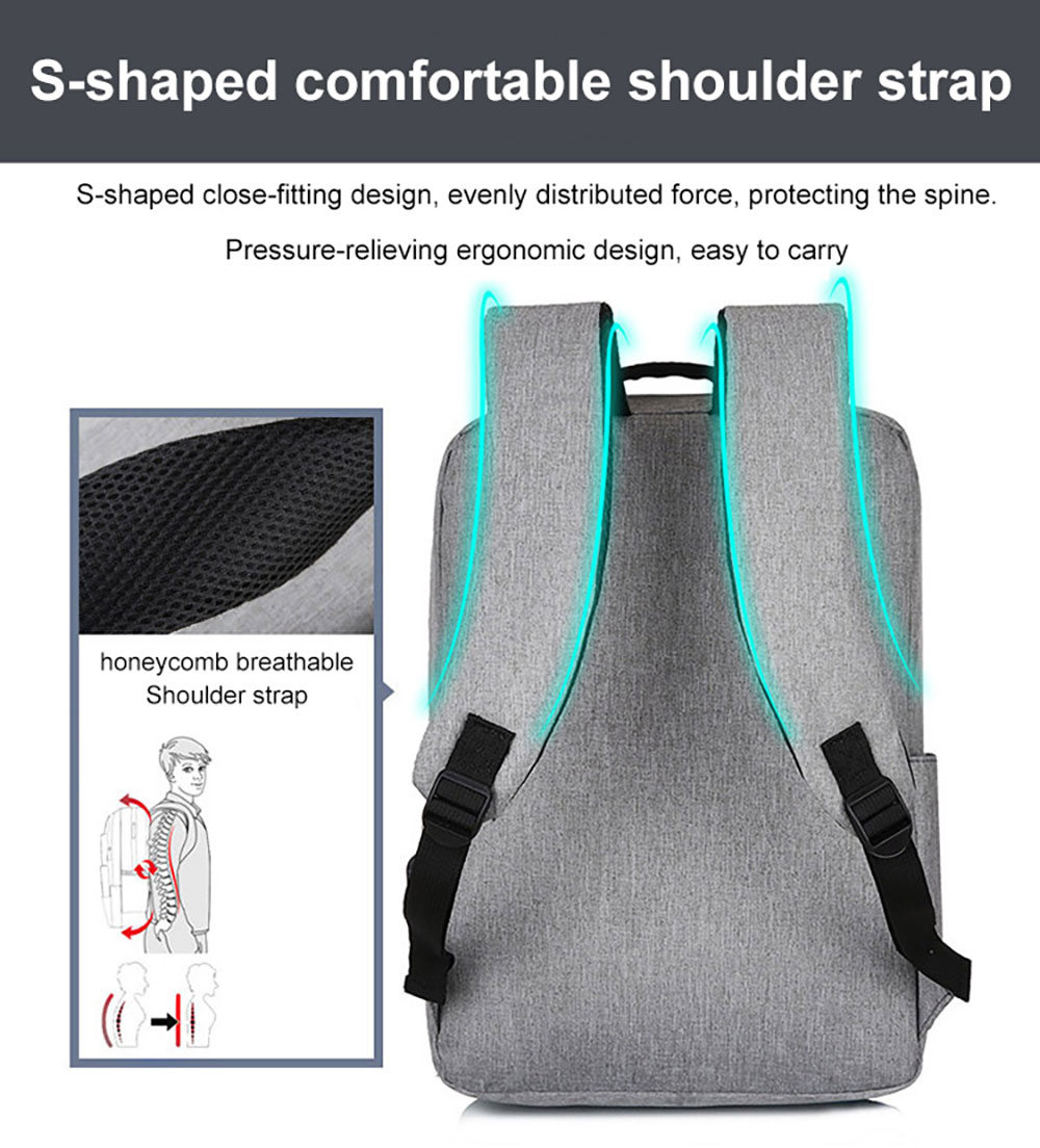 For Laudtec Wholesale Unisex Large Capacity Business Laptop Backpack DNB111 USB Charging Shockproof Handbag Soft Simple Design Wholesale OEM/ODM/Private Label