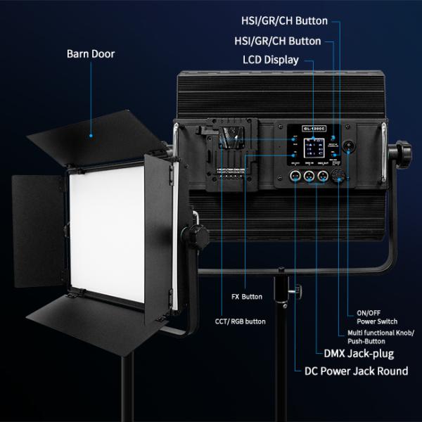 Полная приведенная Cct лампа панели света 120watt видео Rgb табло мягкая для течь в реальном маштабе времени