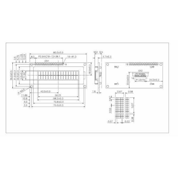 2,4 модуль водителя 1602 OLED индикаторной панели US2011 модуля 16x2 OLED дисплея 8 дюйма OLED сдержанный