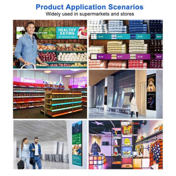 Máquina de publicidad de 21 pulgadas de tipo de barra LCD de señalización digital montada en la pared para necesidades de publicidad modernas