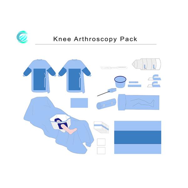 Breathable SMS Surgical Knee Arthroscopy Pack Sterilized Medical Drape Set For Hospital