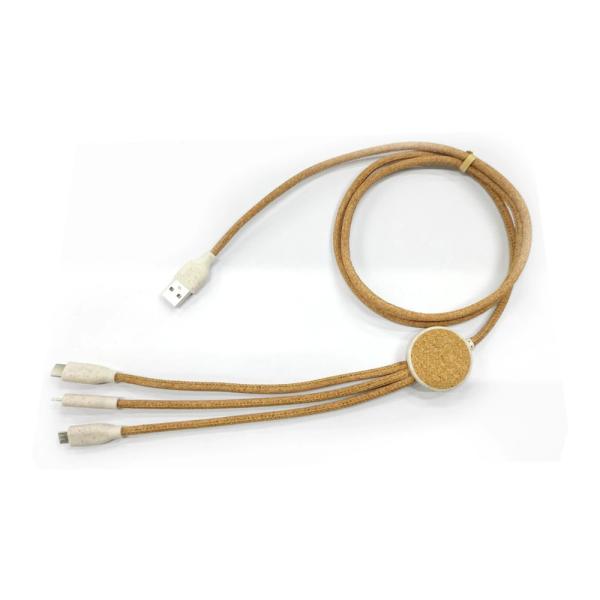 Eco-Charge: Sustainable Wheat Straw & FSC Cork Cable