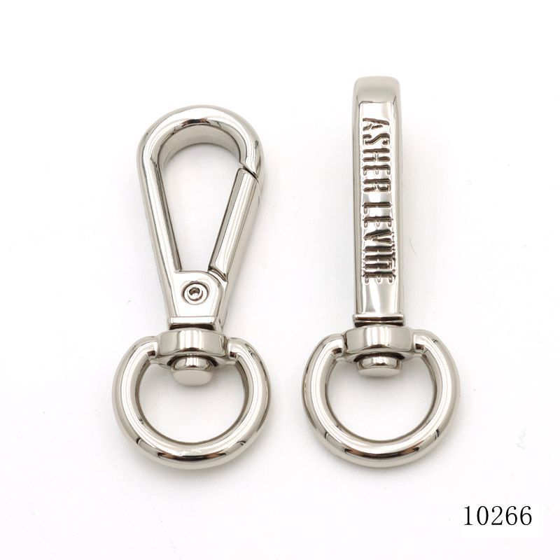 Heavy Duty Swivel Eye Snap Hook Custom Bag Lobster Clasp With Logo Leather Bag Quality Metal Carabiner
