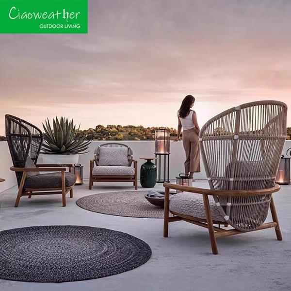 Patio into a Luxurious Retreat with Teakwood Frame and Water-Resistant Cushion Furniture