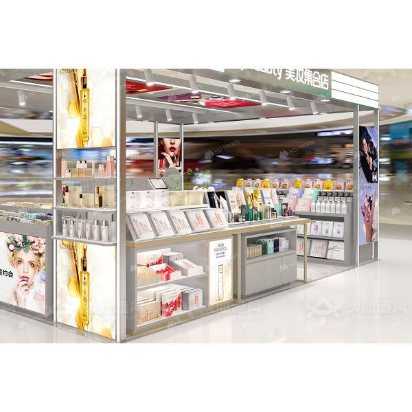 BKC029 Fashion-Forward Beautiful Cosmetic Kiosk Makeup Kiosk Display for Showcase to Display Cosmetics