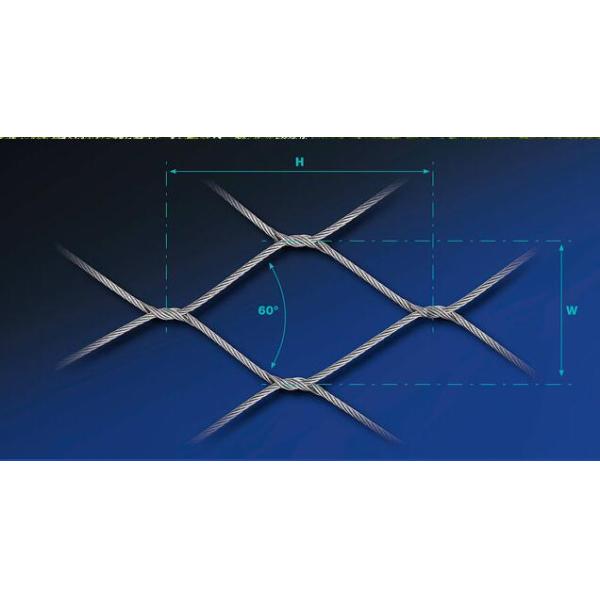 Knotted X Tend Zoo Wire Mesh , High Tensile Stainless Steel Cable Net