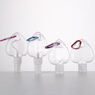 o pulverizador da corrente chave do álcool de 60ml 50ml engarrafa o ANIMAL DE ESTIMAÇÃO vazio do gancho do coração
