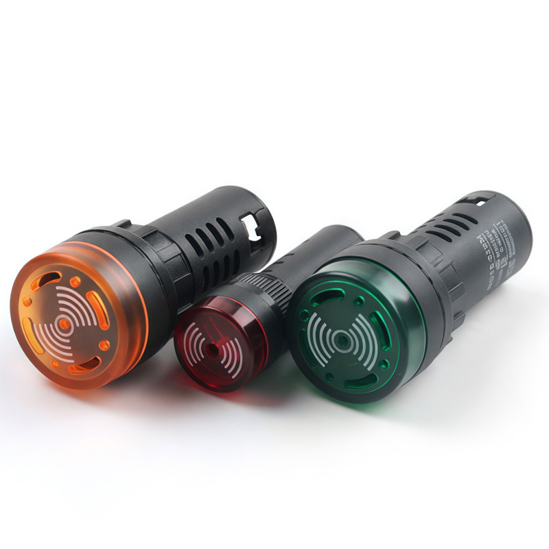 Acousto-Visual Alarm LED Buzzer Switches 16mm & 22mm Push Buttons with Loud Intermittent Light Max. 20A Current IP65 Level