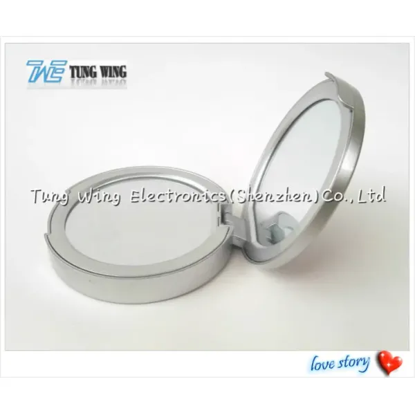 Custom Music Double Sided Pocket Make-up Mirror with CE & ROHS Certification for Promotional Gifts