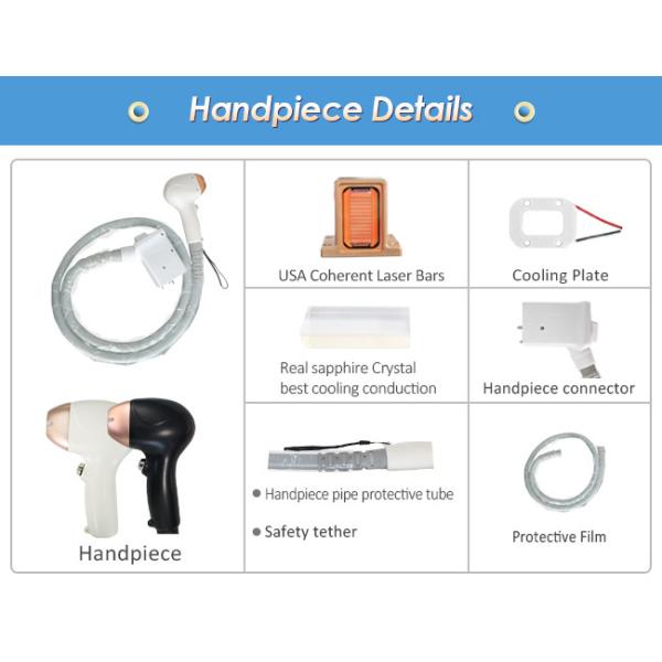 удаление 300J/Cm2 волос лазера диода длины волны тройки льда сопрано 15Hz 400ms
