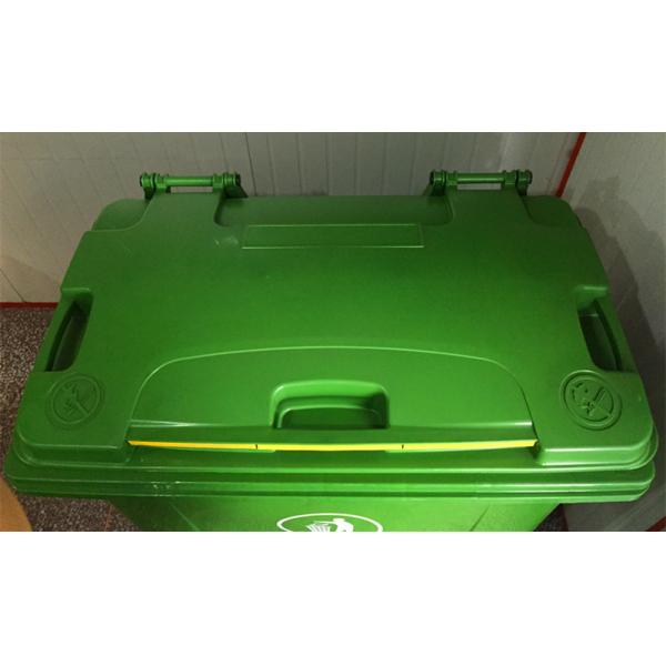 1100 Large Outdoor Hospital 4 Wheels Standing Plastic Trash Cans Professional Grade