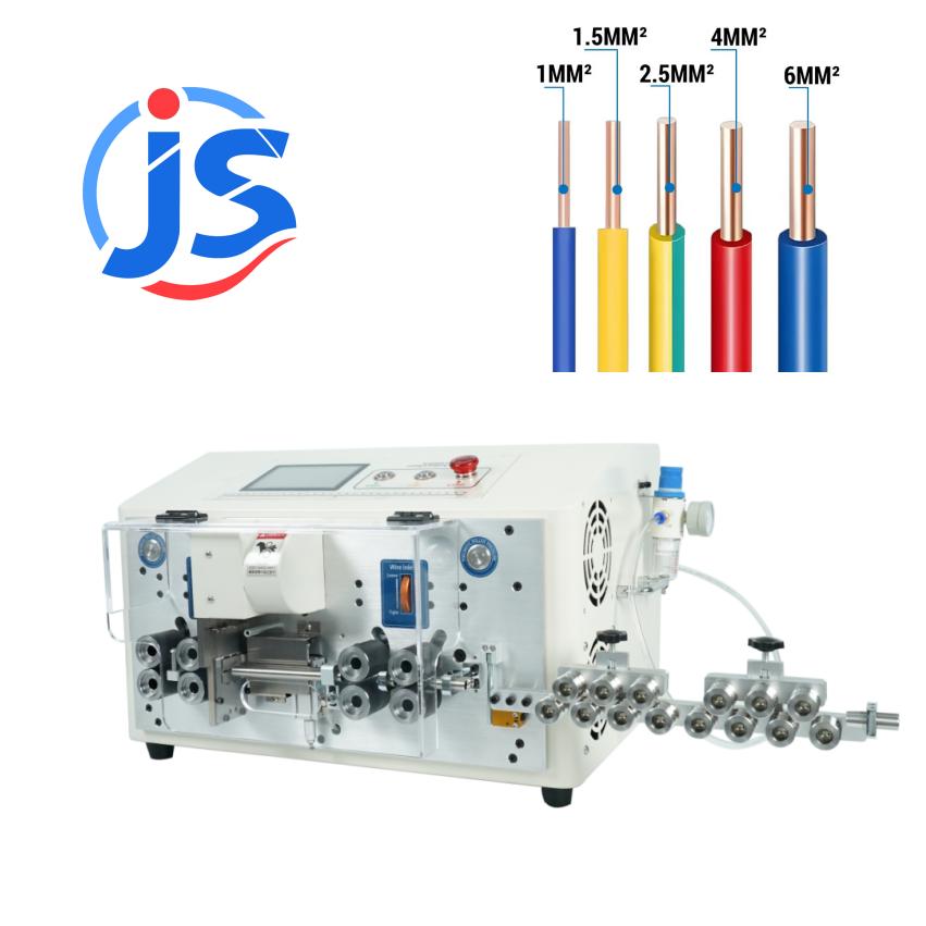 Double Layer Peeling Cable Cutting Machine 5 Inch Touch Screen Cable Cut And Strip Machines