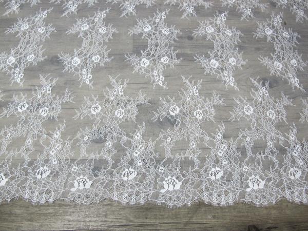 High Tenacity White Bridal Allover Lace For Wedding Dress CY-HB0457