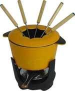 cast iron fondue set