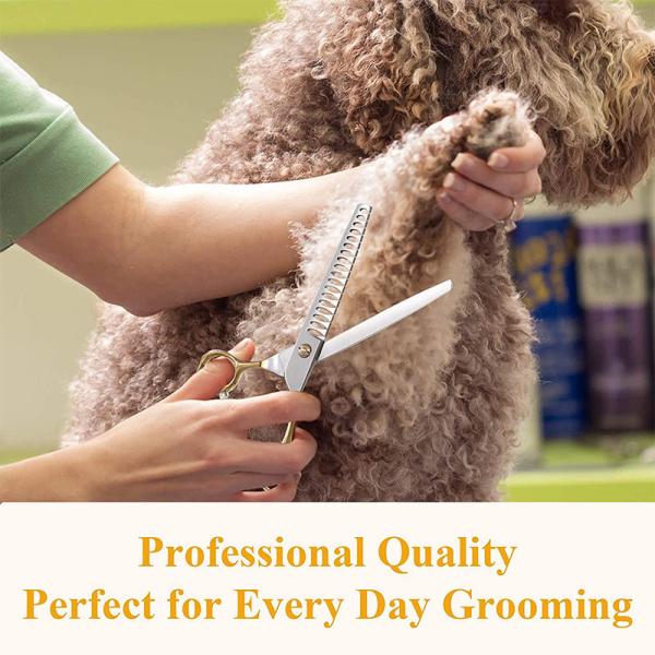 Os produtos ajustáveis da preparação do animal de estimação do cachorrinho do parafuso de 7 polegadas curvaram tesouras de mistura