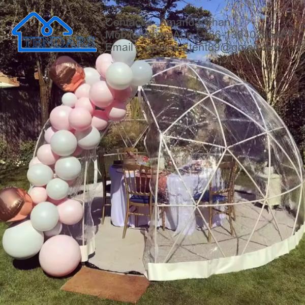 Attractive Aluminium Frame Geodesic Dome Camping Tent For Restaurant Or Hotel