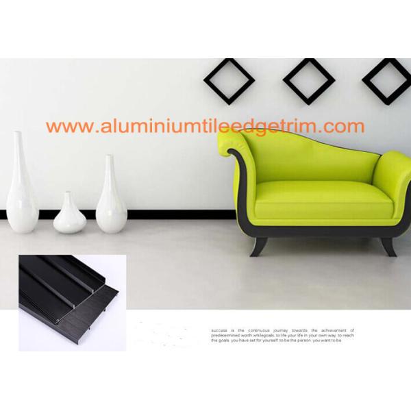 Anti Corrosion Brushed Aluminium Skirting Board For Curved Wall Decoration