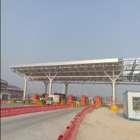 Construcción del toldo de la plaza de peaje de Q235B que dobla la instalación galvanizada de Quilk