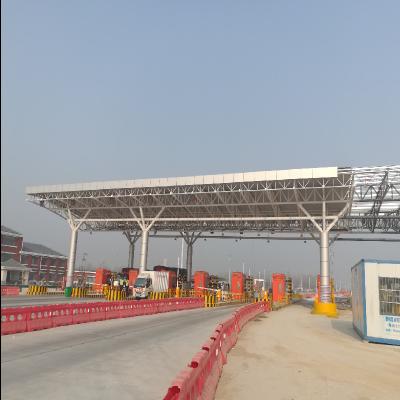 Construção do dossel da plaza de pedágio de Q235B que dobra a instalação galvanizada de Quilk