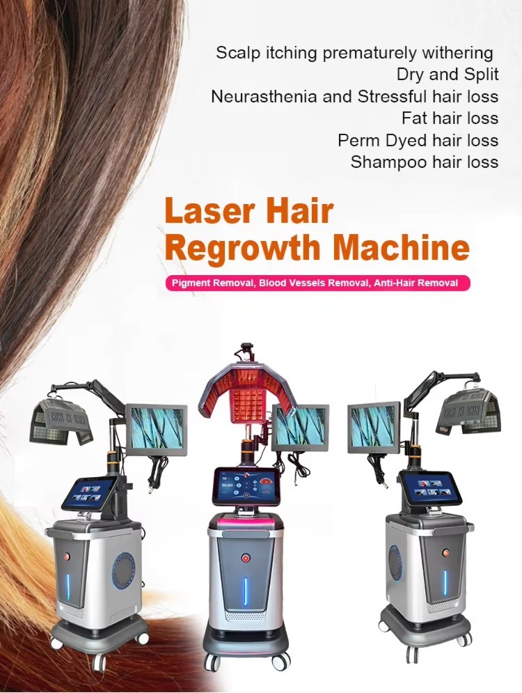 650nm LLLT Therapy Hair Growth Machine 12.1 Inches Touch Screen Scalp Care