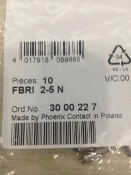 Phoenix Contact Silver colored 3000227 FBRI 2-5 N - Fixed bridge for Din Rail Terminal