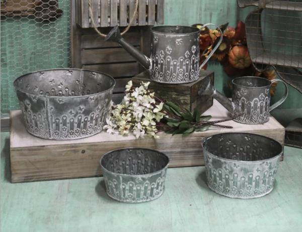 American Country Style Antique Butterfly Series Flowerpot Bucket