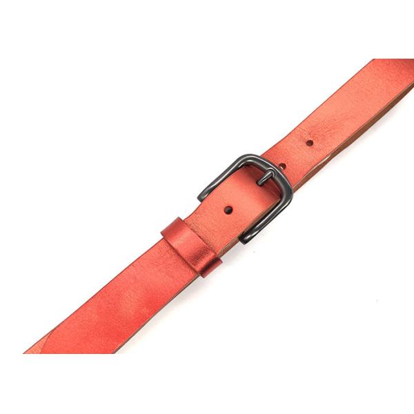 Cute Women's Fashion Leather Belts With Single Prong Buckle Metalic Colors
