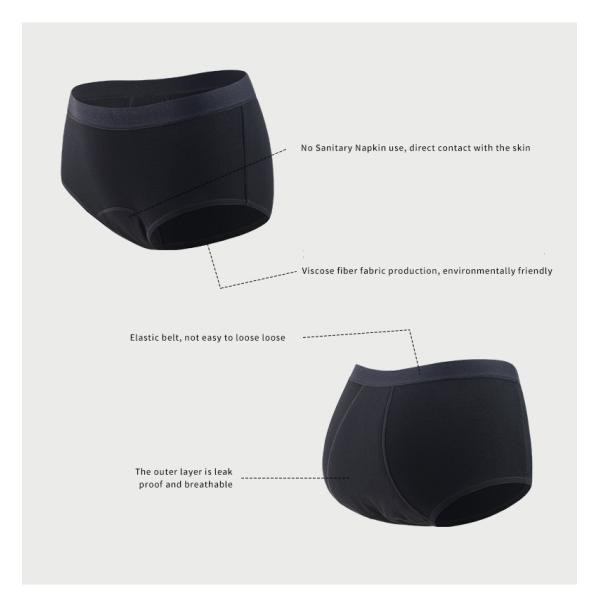 S-4XL Women Leak Proof Period Underwear 4 Layers Cotton Period Panties