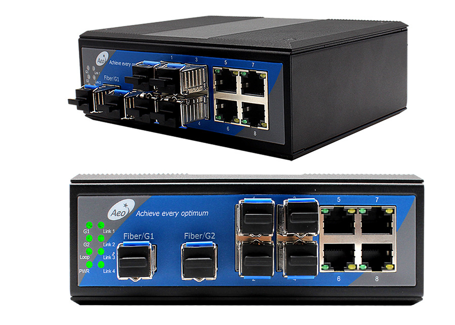 Настольный переключатель волокна SFP локальные сети 10/100Mbps SFP 4 2 гигабит 4 10/100Mbps SFP