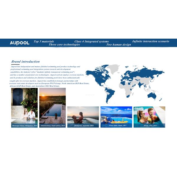 Paneles de piscina de vidrio acrílico de fibra de vidrio transparente para piscinas interiores y exteriores