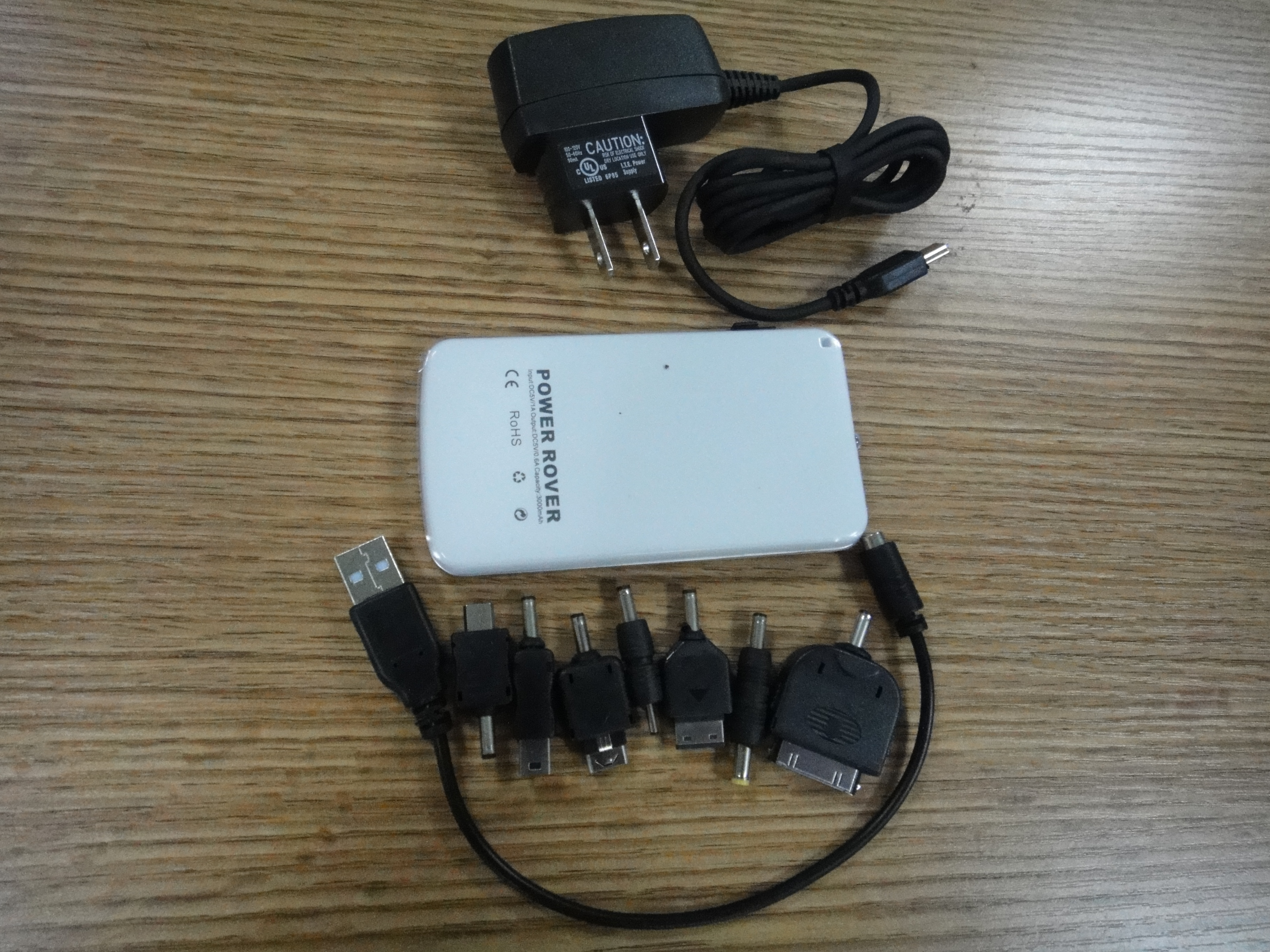 Emergency Dual 3200mAh Mobile Phone Charger Station With USB Output And LED Light