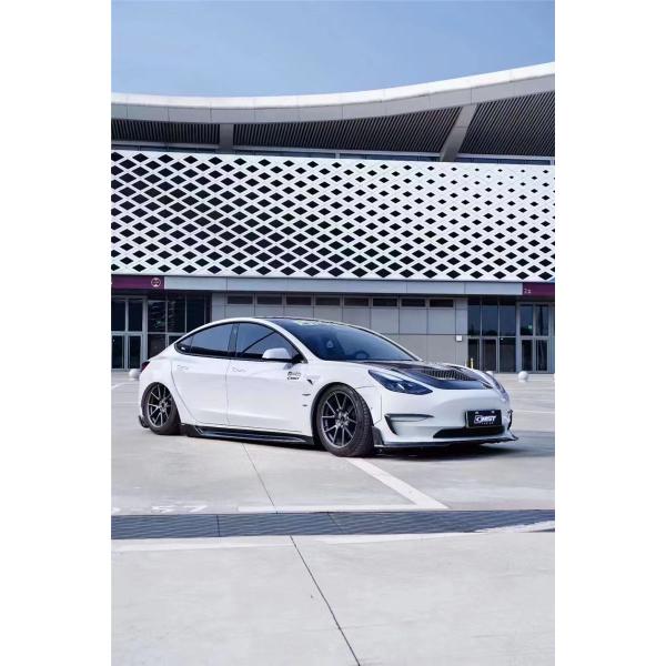 146cm Model 3 Tesla Body Kit Plastic Transparent Carbon Fiber Hood