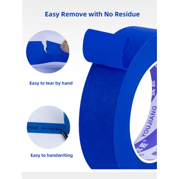 Custom High Temperature Resistance Blue Masking Tape Painting Refinish