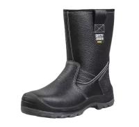 OEM High Top Genuine Leather Work Shoes Steel Plate Safety Boots Genuine Leather Security Work Boots Pu Injection Sole