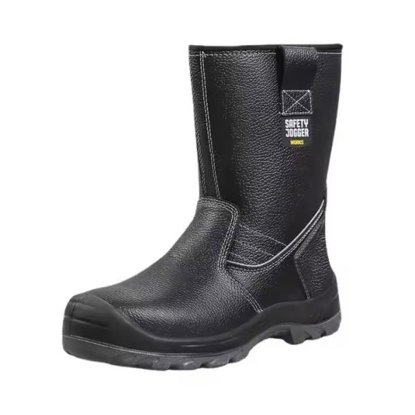 High Top Security Work Boots with Steel Plate Midsole and PU Injection Sole for Maximum Protection