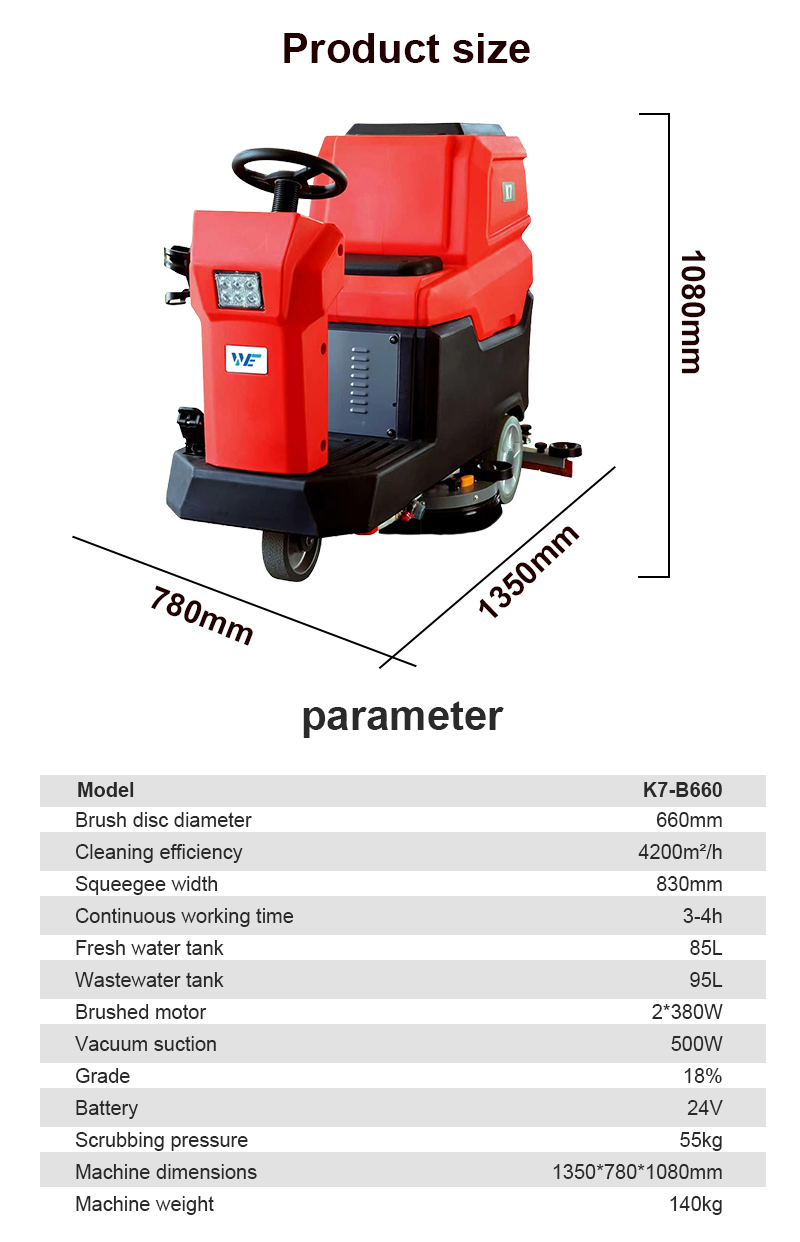 2026 New Product Newest Electric Floor Scrubber Machine Commercial Ride on Cleaner