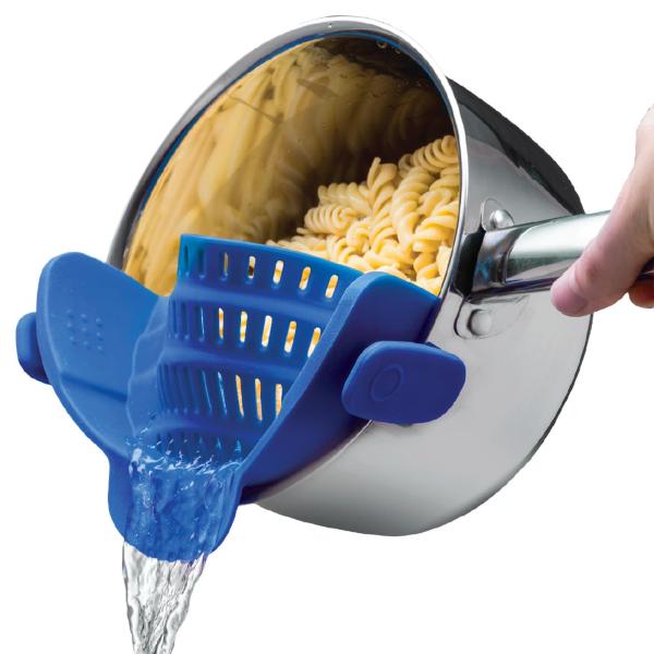 BPA Free Silicone Clip On Strainer For All Pots And Pans Pasta Strainer Clip On Food Strainer For Meat Vegetables Fruit