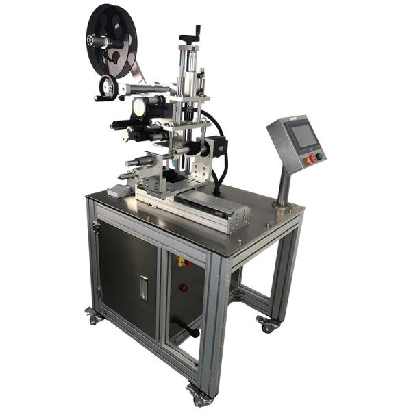 Máquina de rotulagem semiautomática de garrafas de vidro com capacidade de rotulagem frontal e posterior