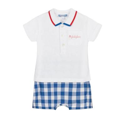 2023 Summer Short sleeve Polo neck short pants Toddler Baby Clothing Sets