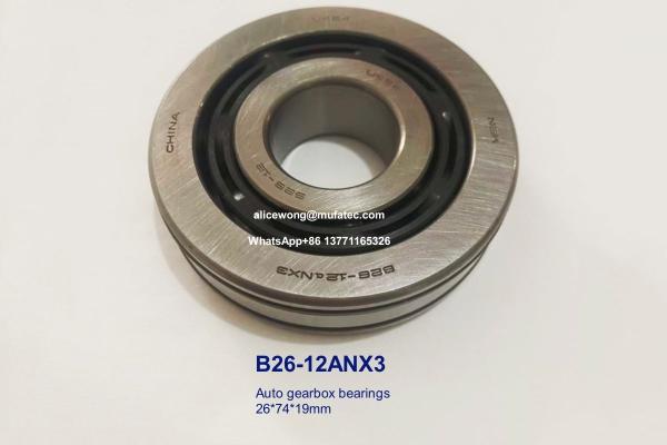 B26-12ANX3 B26-12 auto bearings nylon cage ball bearings with snap rings 26x74x19mm