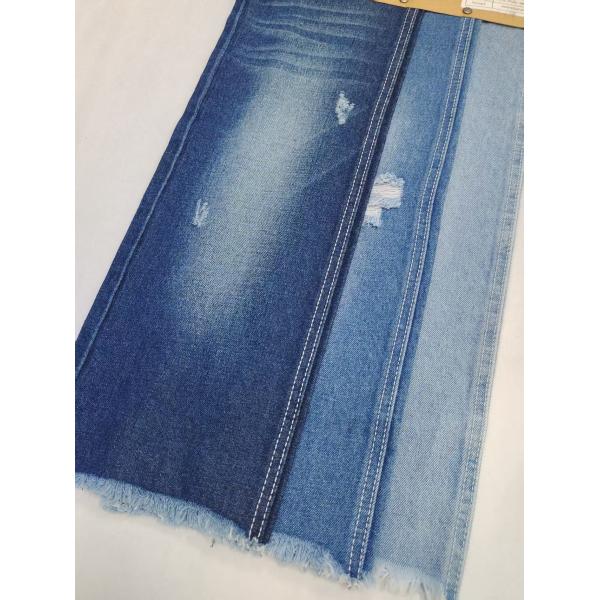 Wrinkle Resistant 10.7oz Twill Denim Fabric 80% Cotton Dark Indigo For Jeans