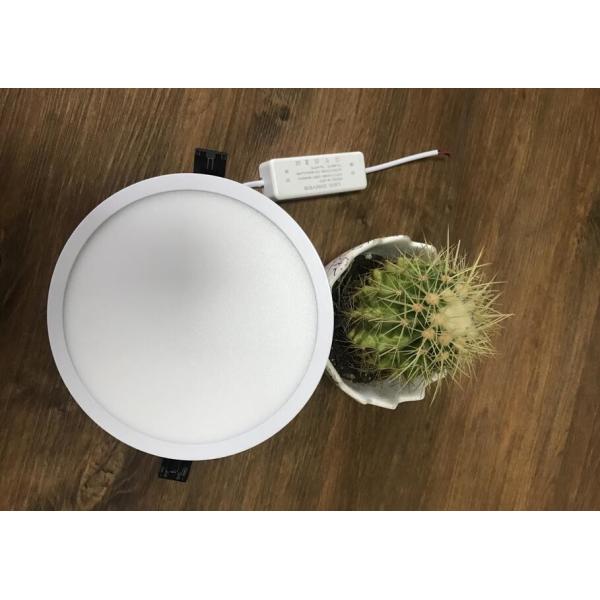 4000k Triac Dimmable Led Panel Light Round Ip44 Rank With Sliver Housing