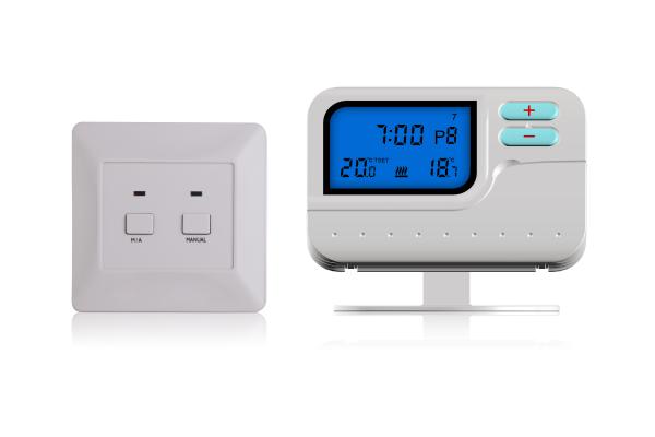 Termostato sem fio programável a pilhas da sala para o aquecimento de assoalho
