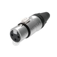 Small XLR Power Connector Outdoor Waterproof 3 Pin Male Plug Connector 3-core waterproof XLR male cable connector with chrome plated housing and gold plated contacts