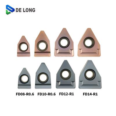 FD08-R0.6 FD10-R0.6 F12-R1 F14-R1 CNC Grooving Inserts For Steel Parts