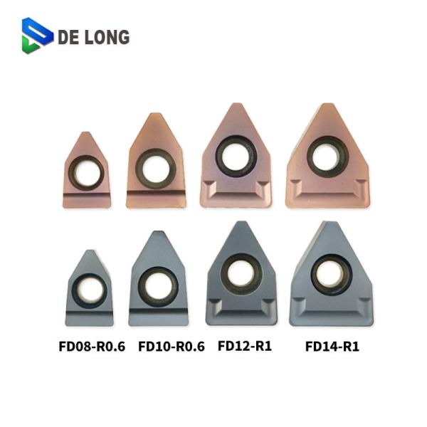 FD08-R0.6 FD10-R0.6 F12-R1 F14-R1 CNC Grooving Inserts For Steel Parts