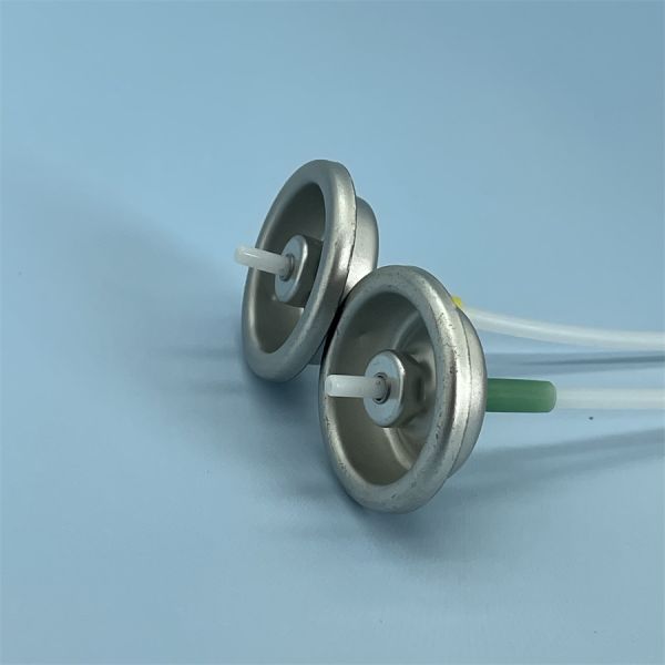Metered Aerosol Valve with Dosing Solution for Commercial Restroom Fresheners