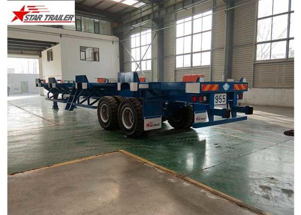 2/3 Axles Port Yard Terminal Trailer Heavy Duty Tandem Leaf Spring Or Air Suspension