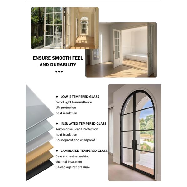 Factory Price High Quality Luxury Design Customize Aluminum French Doors Aluminium Window Making Materials for Apartment