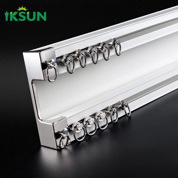 Square 6063 Aluminium Curtain Track 5.8-6.7m Length